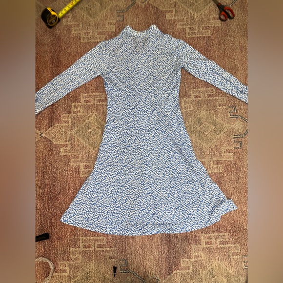 Tanner vintage elephant print lightweight button down long sleeve midi dress  8 - Picture 14 of 14